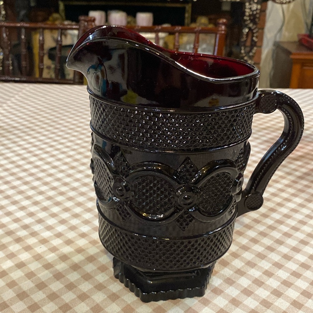Vintage Avon ruby red pitcher